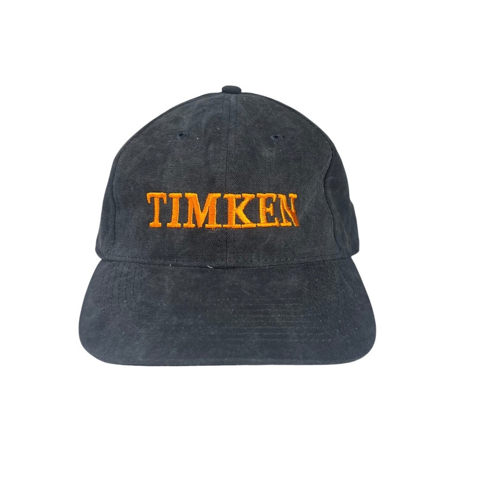 Bullet Line Timken Hat Mens Black Orange Embroidered Adjustable Baseball Cap